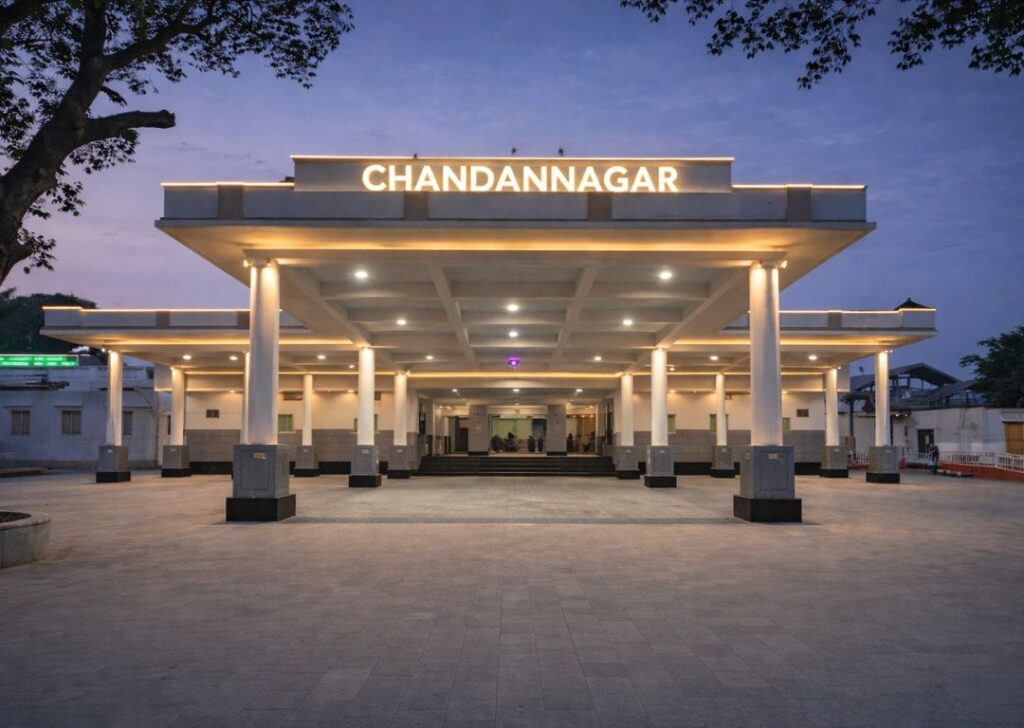 চন্দননগর স্টেশনের নতুন রূপ,ফরাসি নান্দনিকতায় বদলে যাচ্ছে চন্দননগর স্টেশন